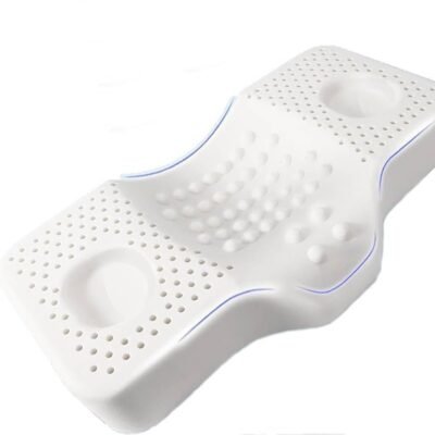 100% Natural Premium Latex Pillow,Memory Emulsion Pillow, Neck Contour Cervical Ortho Pillow for Sleeping Side Back Stomach Sleeper, Ergonomic Bed Pillow for Neck Pain,Import from Thailand