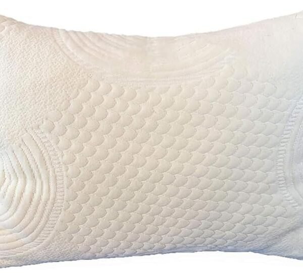 Organic Shredded Latex Pillow with Organic Cotton Cover (Standard Size), Bed Pillow for Sleeping, Neck Pain Relief, Head Support, Side Back Stomach Sleeper, Soft and Breathable