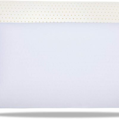 100% Latex Pillow Bed Pillow for Sleeping, Extra Soft Natural Latex Sleeping Pillow for Back, Stomach or Side Sleepers, Removable Breathable Cotton Cover - High Elasticity (Queen)