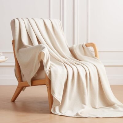 Cooling Throw Blanket, Soft Thin Knit Cool Summer Blanket for Hot Sleepers, Relieve Night Sweats and Hot Flashes, Comfy Lightweight Throw for All Seasons,(Taupe 50"x60")