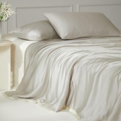 Eucalyptus Cooling Comforter Breathable Tencel Lyocell Fiber Quilt Queen Cooling Blanket for Hot Sleeper Machine Washable Lightweight Duvet for Summer